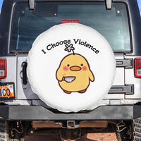 I Choose Violence Spare Tire Cover Funny Duck With Knife Gift - Wonder Print Shop