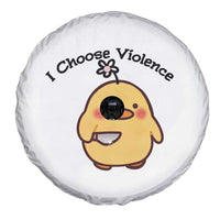 I Choose Violence Spare Tire Cover Funny Duck With Knife Gift - Wonder Print Shop