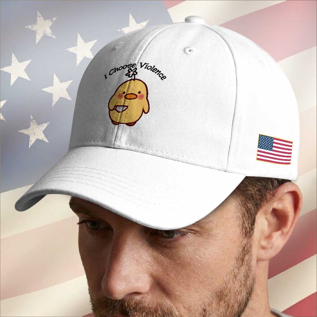 I Choose Violence Baseball Cap Funny Duck With Knife Gift