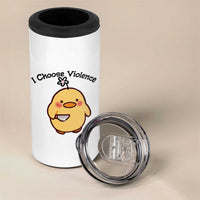 I Choose Violence 4 in 1 Can Cooler Tumbler Funny Duck With Knife Gift