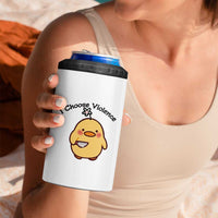 I Choose Violence 4 in 1 Can Cooler Tumbler Funny Duck With Knife Gift
