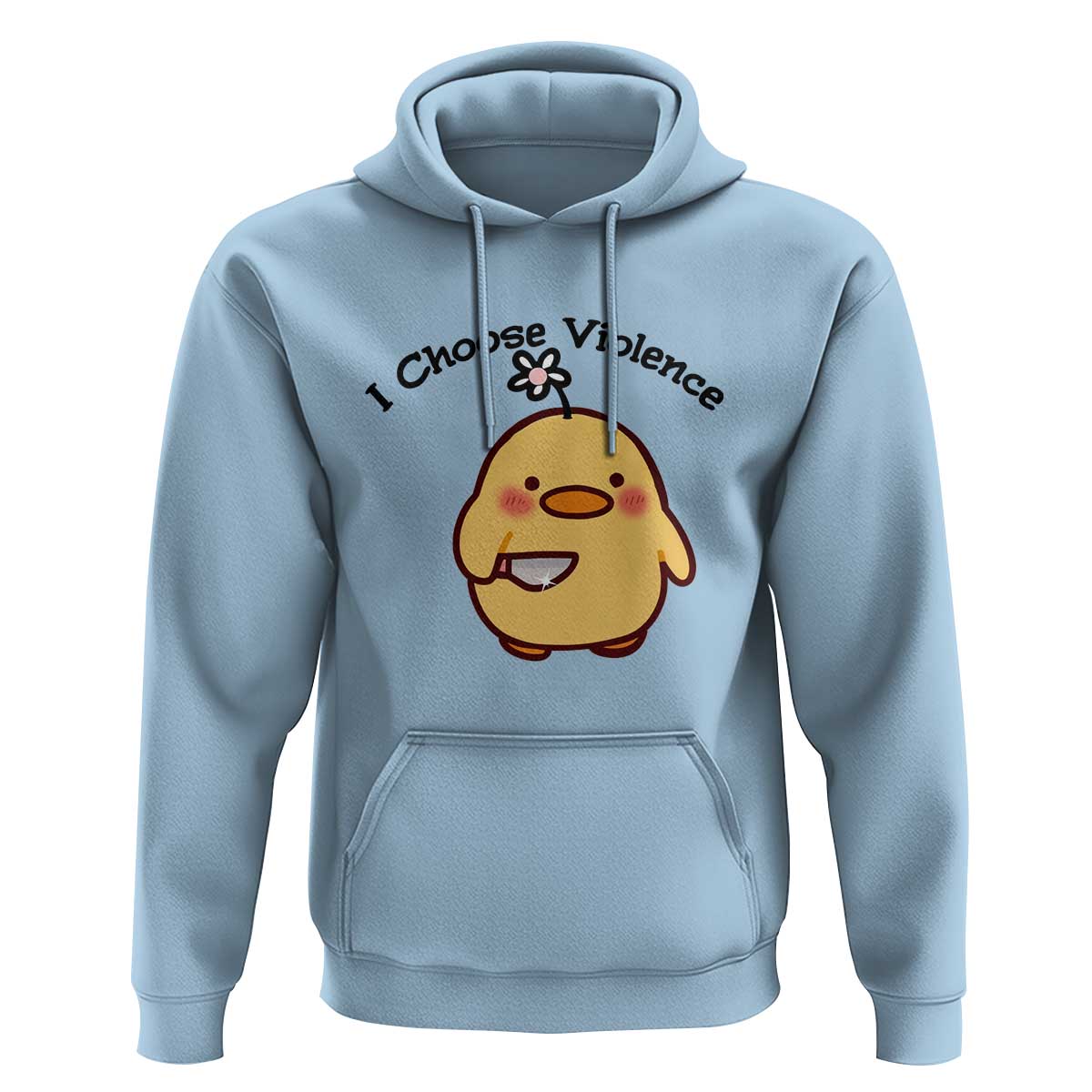 I Choose Violence Hoodie Funny Duck With Knife Gift - Wonder Print Shop