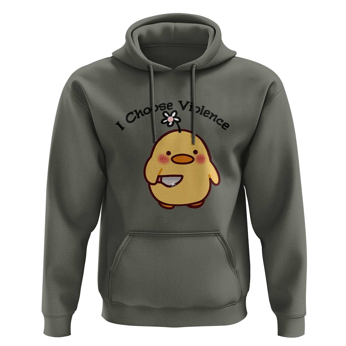 I Choose Violence Hoodie Funny Duck With Knife Gift - Wonder Print Shop