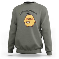 I Choose Violence Sweatshirt Funny Duck With Knife Gift - Wonder Print Shop