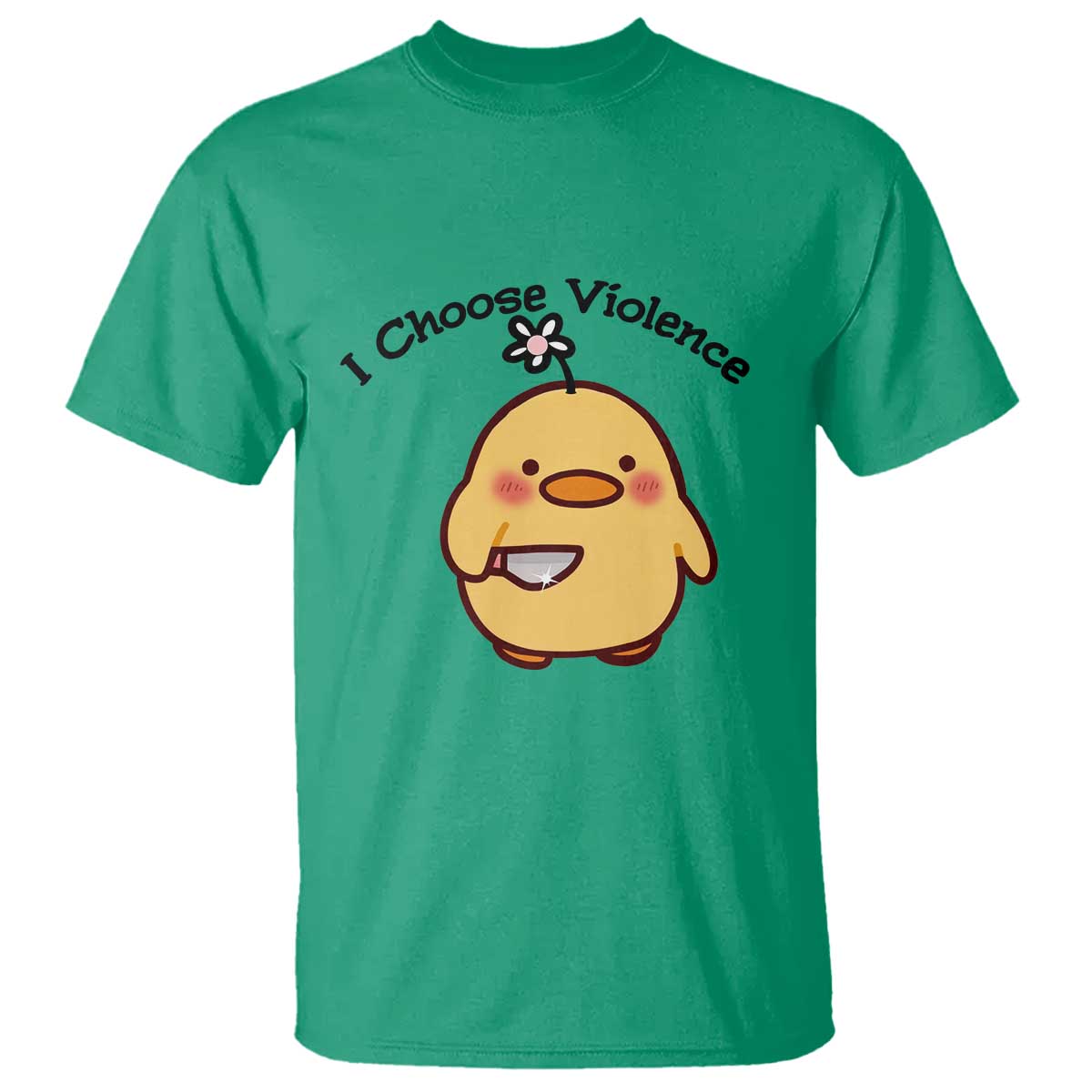 I Choose Violence T Shirt Funny Duck With Knife Gift - Wonder Print Shop