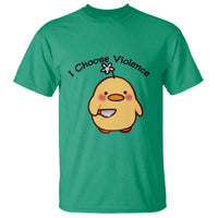 I Choose Violence T Shirt Funny Duck With Knife Gift - Wonder Print Shop
