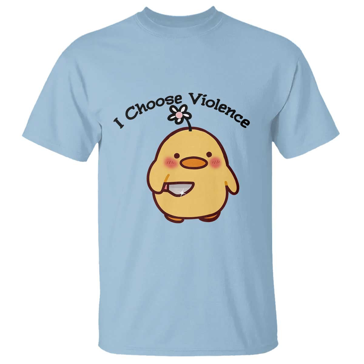 I Choose Violence T Shirt Funny Duck With Knife Gift - Wonder Print Shop