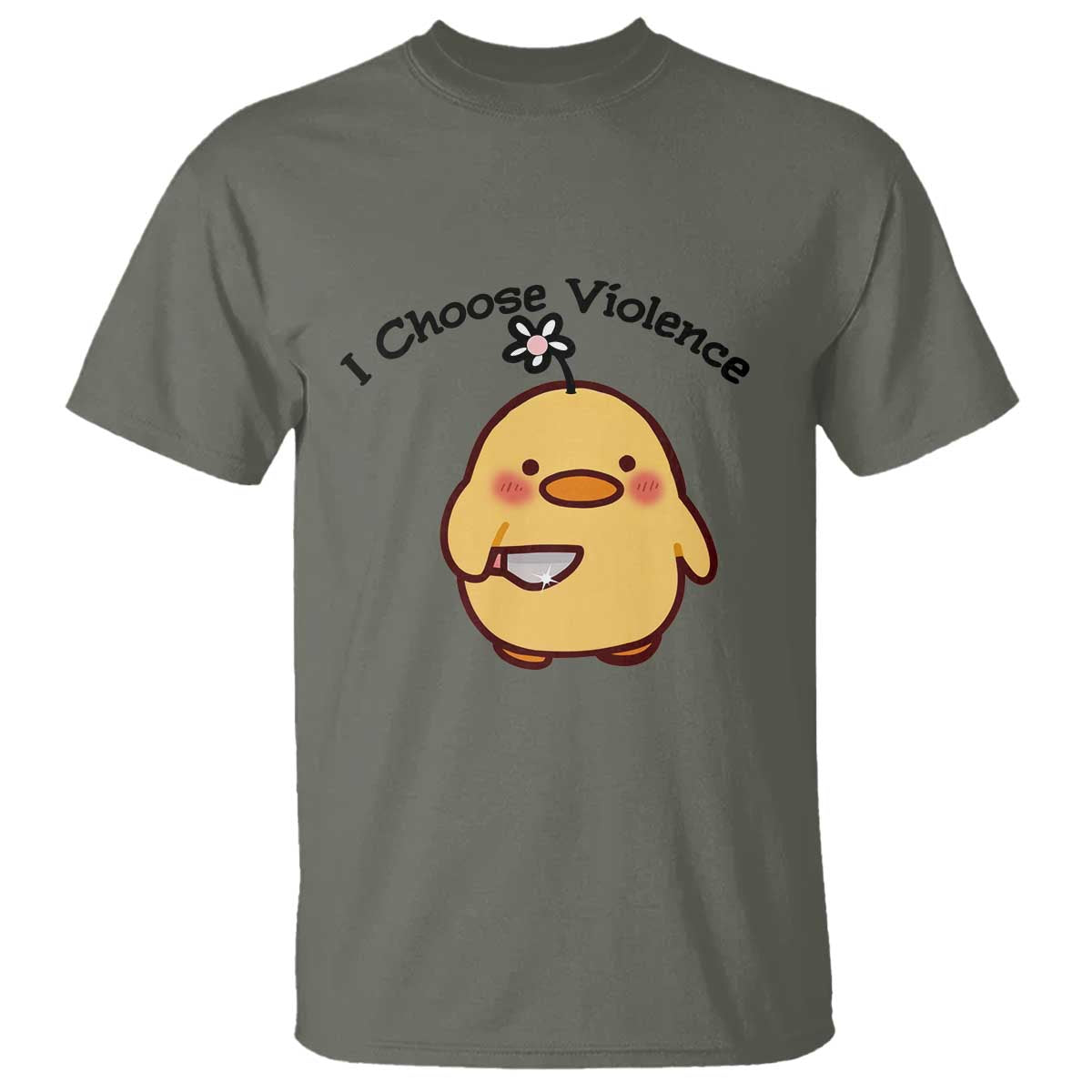 I Choose Violence T Shirt Funny Duck With Knife Gift - Wonder Print Shop