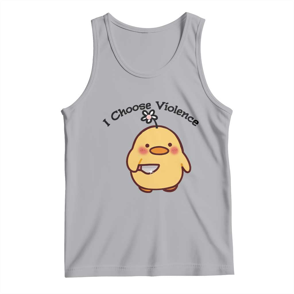 I Choose Violence Tank Top Funny Duck With Knife Gift - Wonder Print Shop