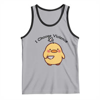 I Choose Violence Tank Top Funny Duck With Knife Gift - Wonder Print Shop