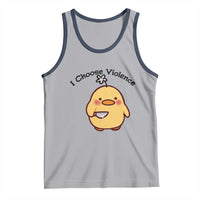 I Choose Violence Tank Top Funny Duck With Knife Gift - Wonder Print Shop
