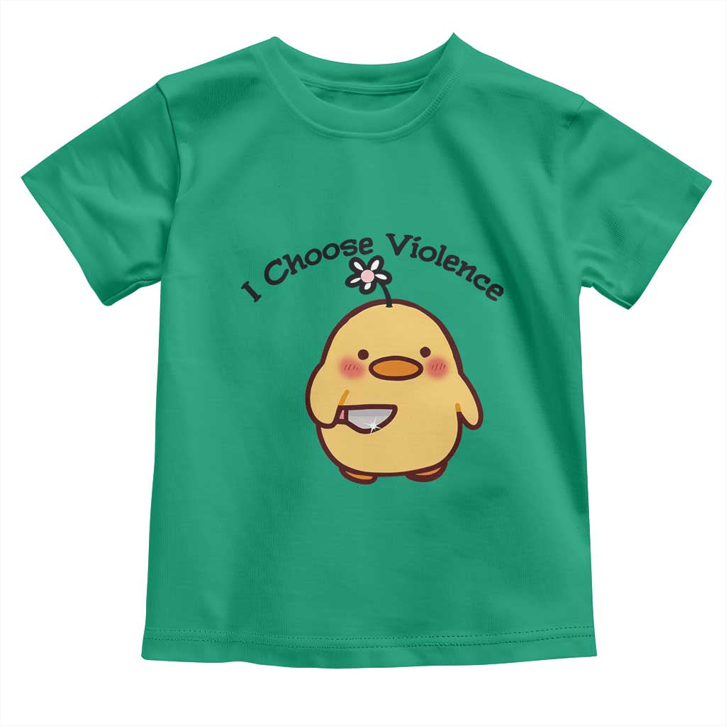 I Choose Violence Toddler T Shirt Funny Duck With Knife Gift - Wonder Print Shop