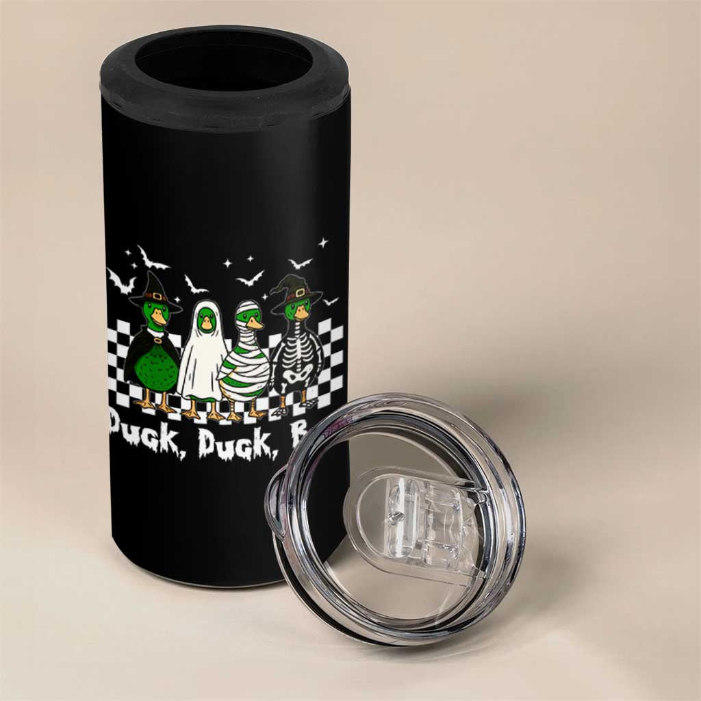 Halloween Duck Duck Boo 4 in 1 Can Cooler Tumbler Funny Spooky Gift