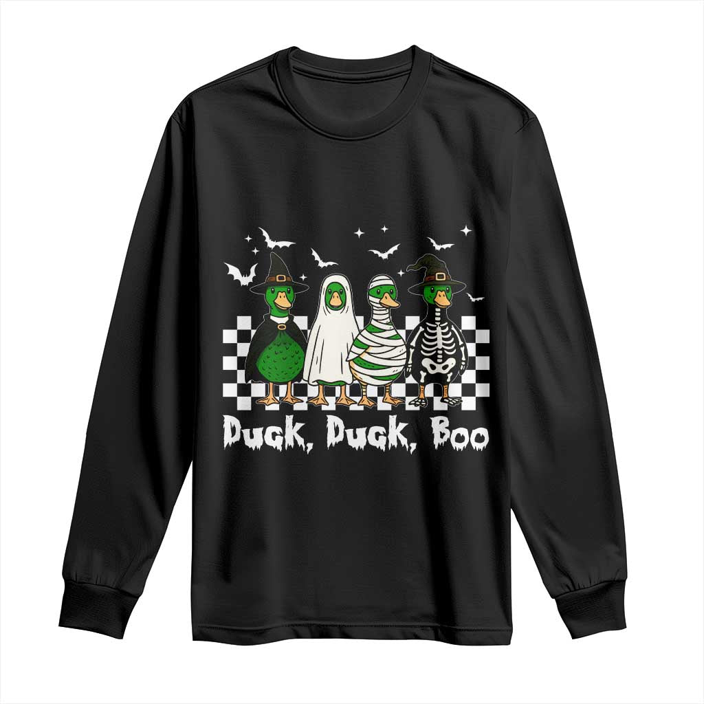 Halloween Duck Duck Boo Long Sleeve Shirt Funny Spooky Gift - Wonder Print Shop