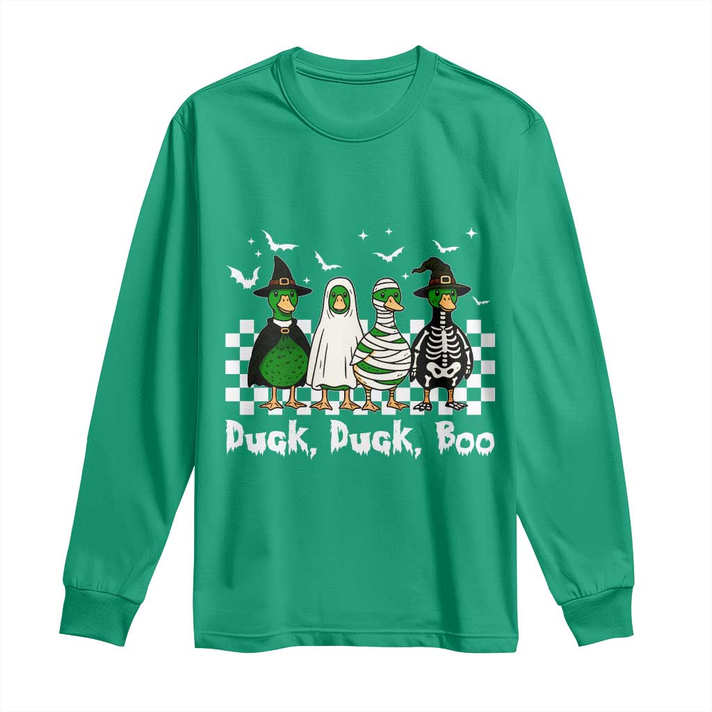 Halloween Duck Duck Boo Long Sleeve Shirt Funny Spooky Gift - Wonder Print Shop