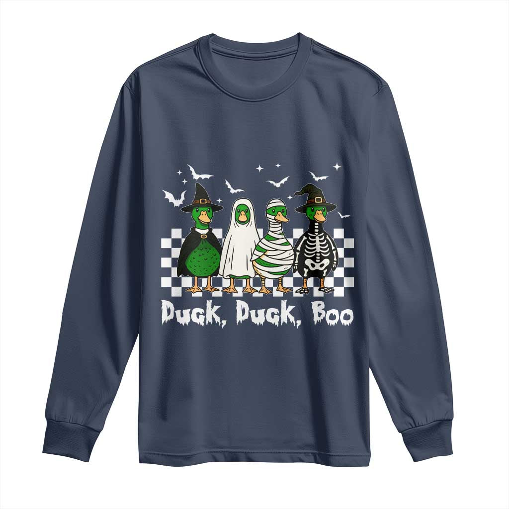 Halloween Duck Duck Boo Long Sleeve Shirt Funny Spooky Gift - Wonder Print Shop