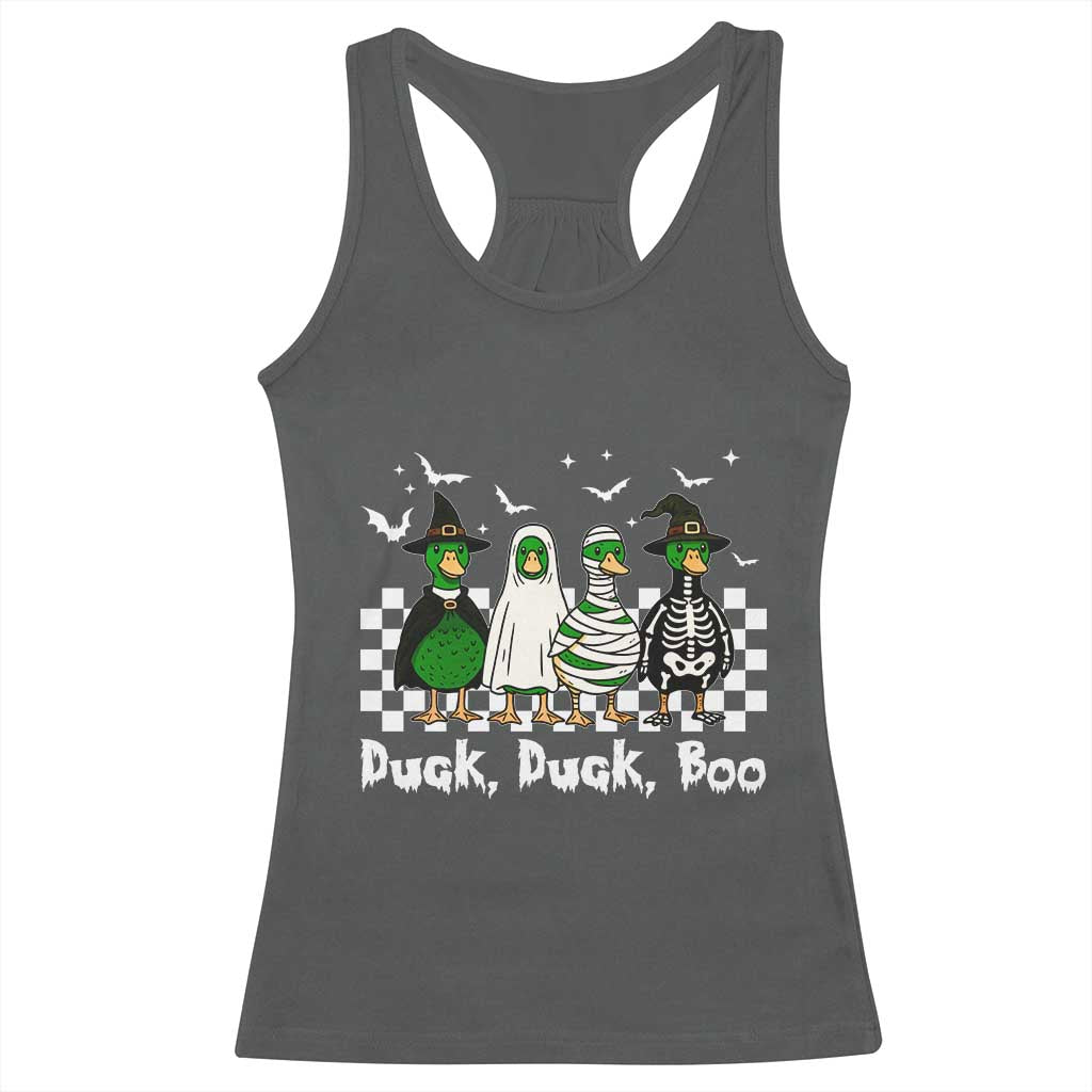 Halloween Duck Duck Boo Racerback Tank Top Funny Spooky Gift - Wonder Print Shop