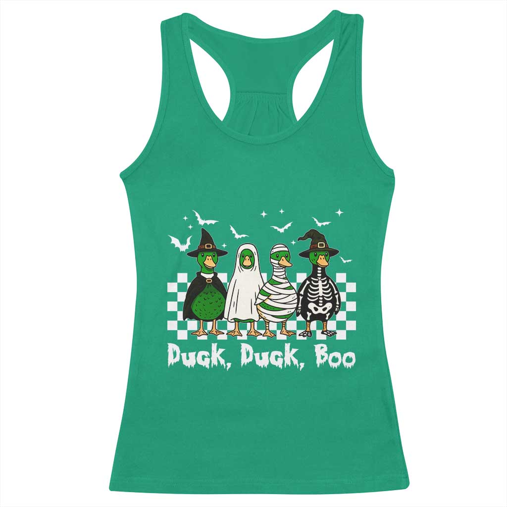 Halloween Duck Duck Boo Racerback Tank Top Funny Spooky Gift - Wonder Print Shop