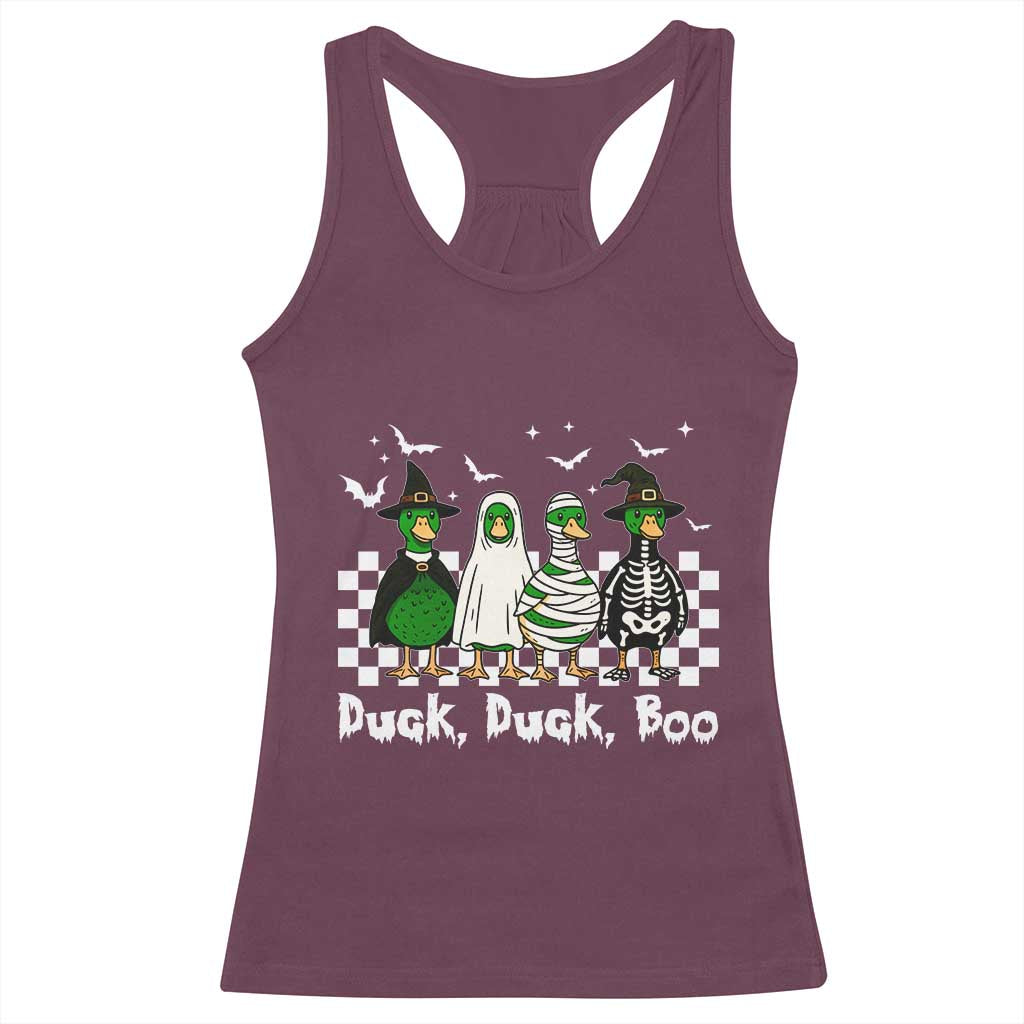Halloween Duck Duck Boo Racerback Tank Top Funny Spooky Gift - Wonder Print Shop