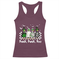 Halloween Duck Duck Boo Racerback Tank Top Funny Spooky Gift - Wonder Print Shop