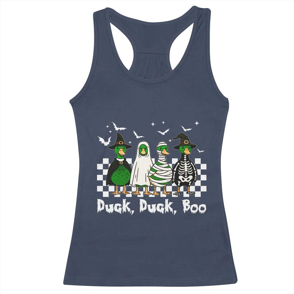 Halloween Duck Duck Boo Racerback Tank Top Funny Spooky Gift - Wonder Print Shop
