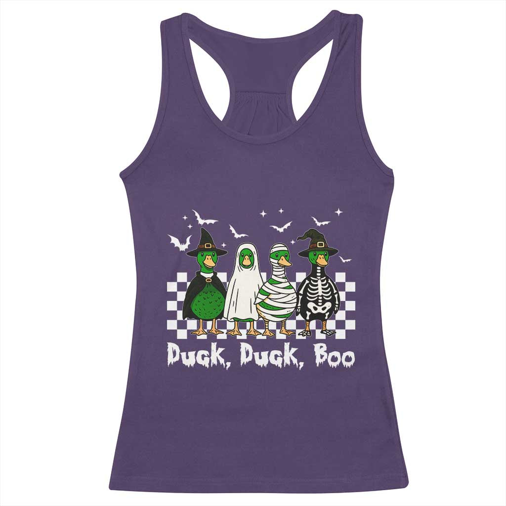Halloween Duck Duck Boo Racerback Tank Top Funny Spooky Gift - Wonder Print Shop