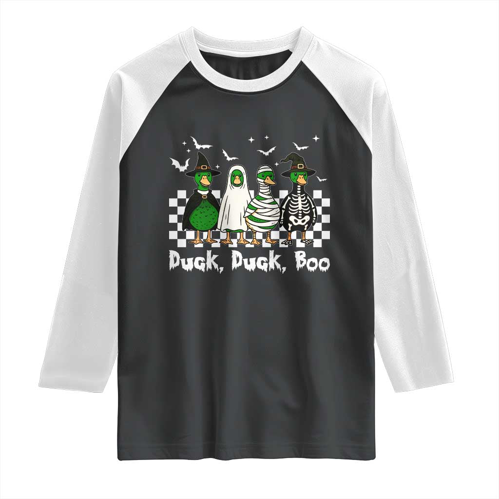Halloween Duck Duck Boo Raglan Shirt Funny Spooky Gift - Wonder Print Shop