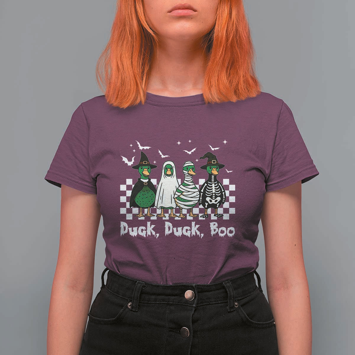 Halloween Duck Duck Boo T Shirt For Women Funny Spooky Gift - Wonder Print Shop