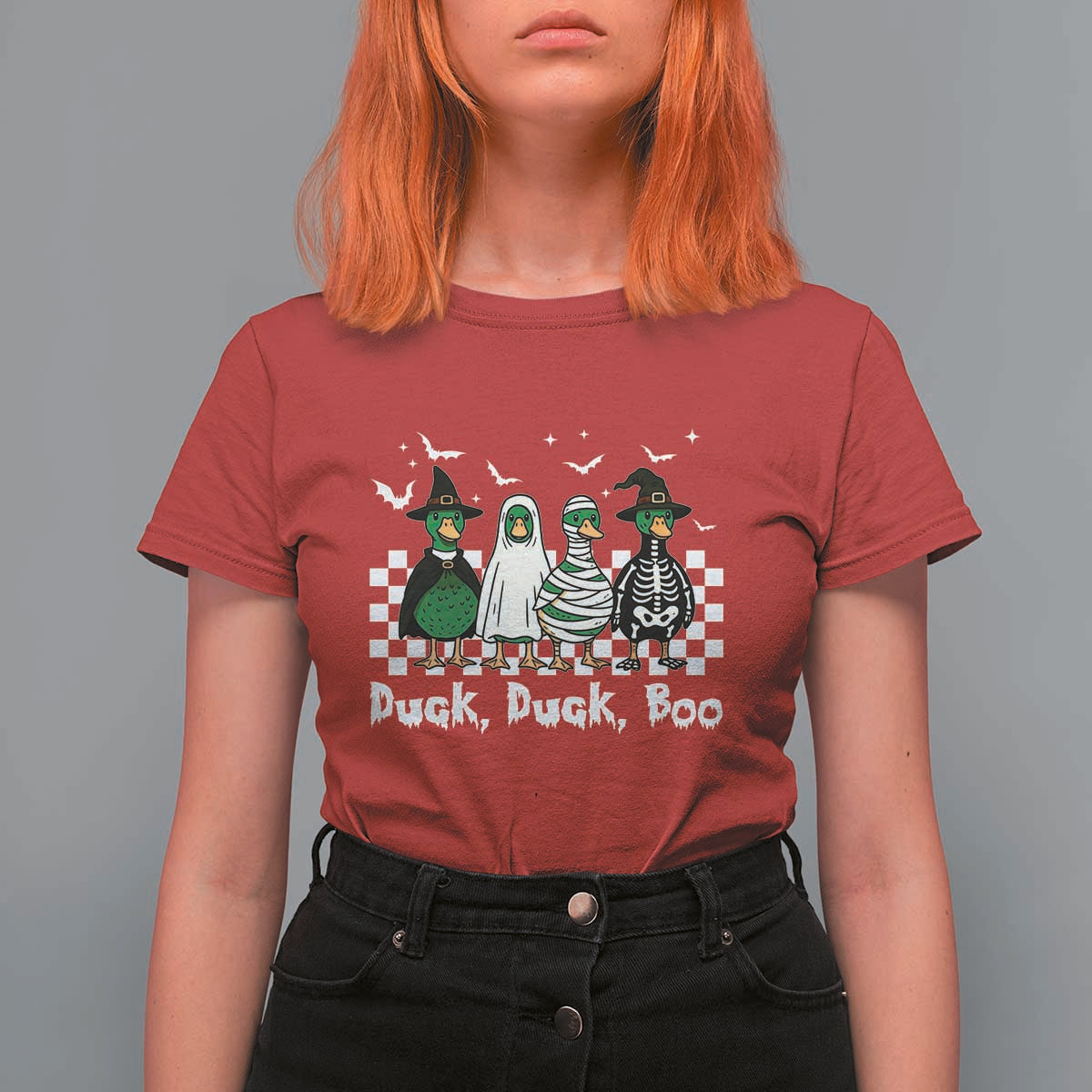 Halloween Duck Duck Boo T Shirt For Women Funny Spooky Gift - Wonder Print Shop