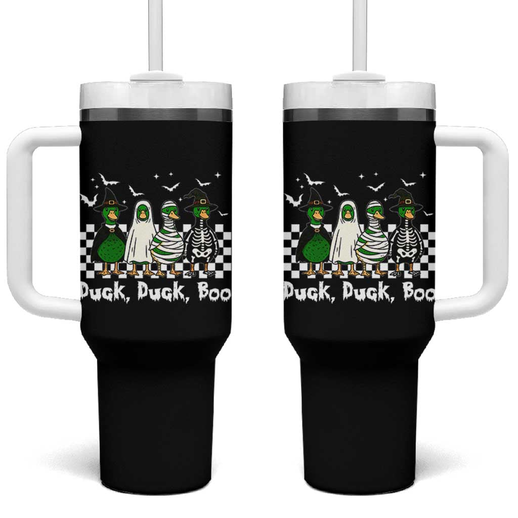 Halloween Duck Duck Boo Tumbler With Handle Funny Spooky Gift