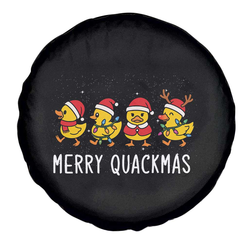 Funny Christmas Duck Spare Tire Cover Merry Quackmas Gift - Wonder Print Shop