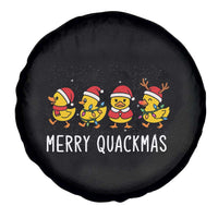 Funny Christmas Duck Spare Tire Cover Merry Quackmas Gift - Wonder Print Shop