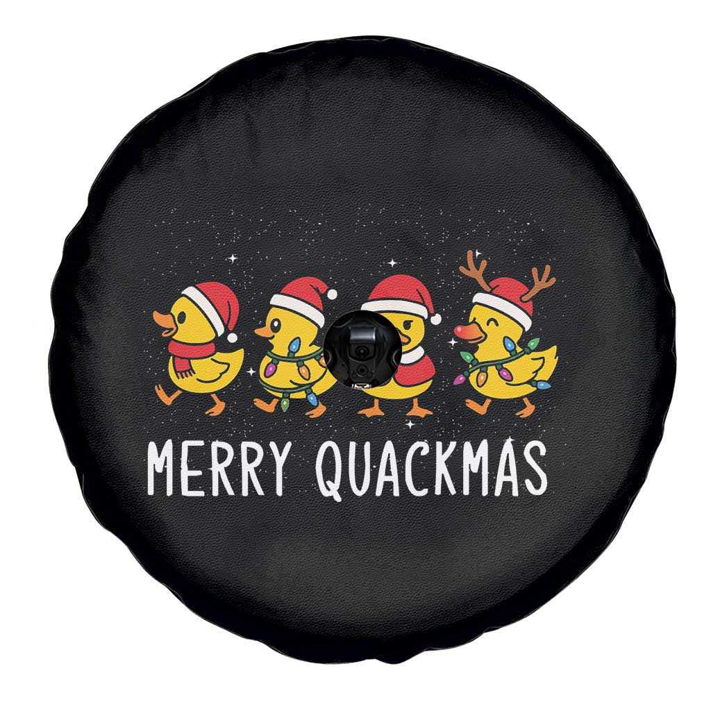 Funny Christmas Duck Spare Tire Cover Merry Quackmas Gift - Wonder Print Shop
