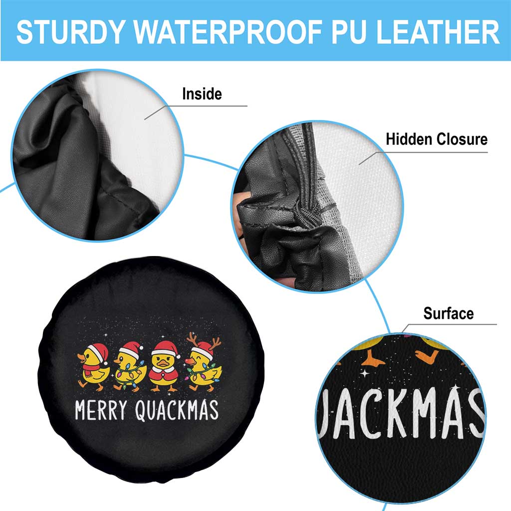 Funny Christmas Duck Spare Tire Cover Merry Quackmas Gift - Wonder Print Shop