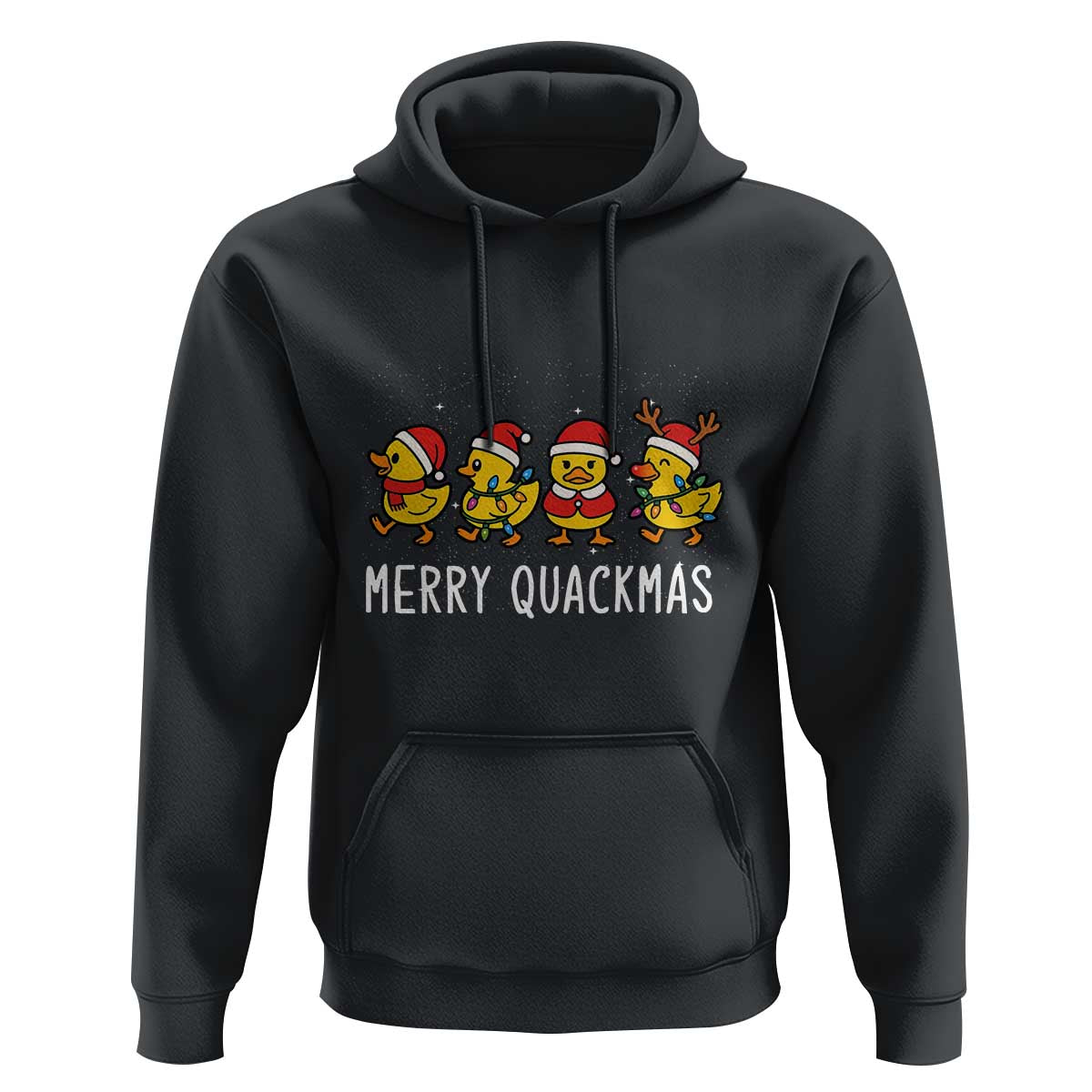 Funny Christmas Duck Hoodie Merry Quackmas Gift - Wonder Print Shop