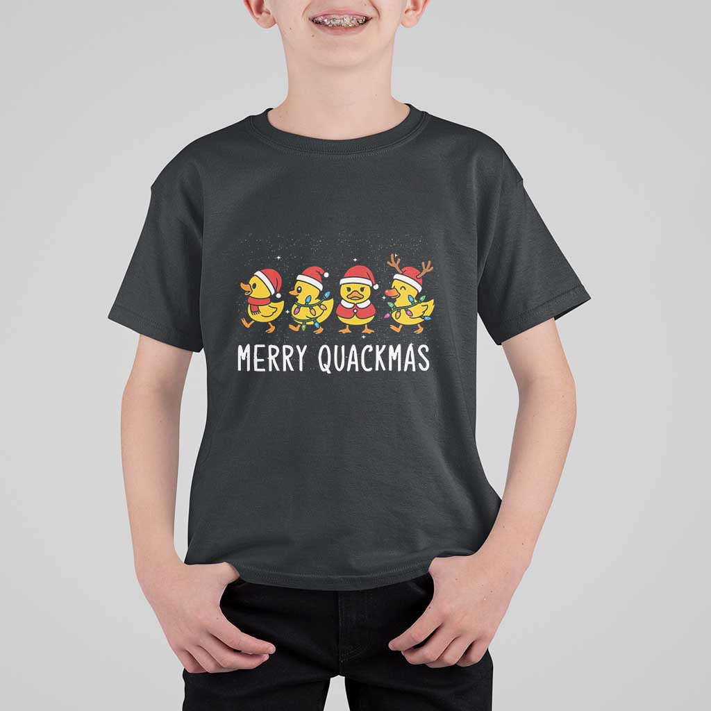 Funny Christmas Duck T Shirt For Kid Merry Quackmas Gift - Wonder Print Shop
