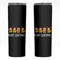 Funny Christmas Duck Skinny Tumbler Merry Quackmas Gift