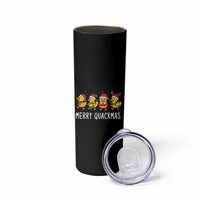 Funny Christmas Duck Skinny Tumbler Merry Quackmas Gift