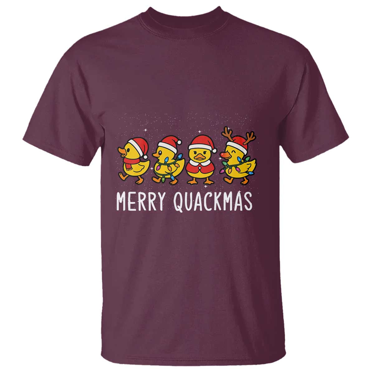 Funny Christmas Duck T Shirt Merry Quackmas Gift - Wonder Print Shop