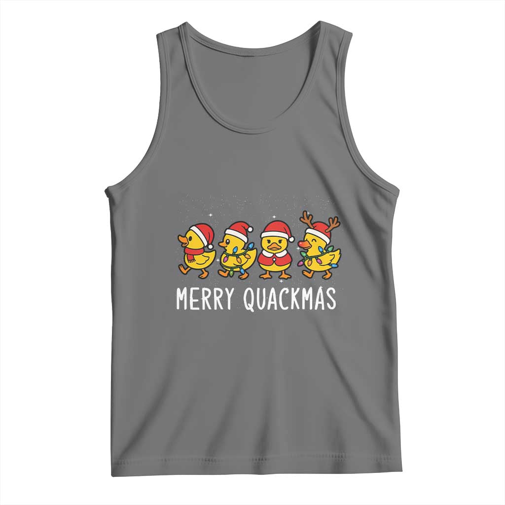 Funny Christmas Duck Tank Top Merry Quackmas Gift - Wonder Print Shop