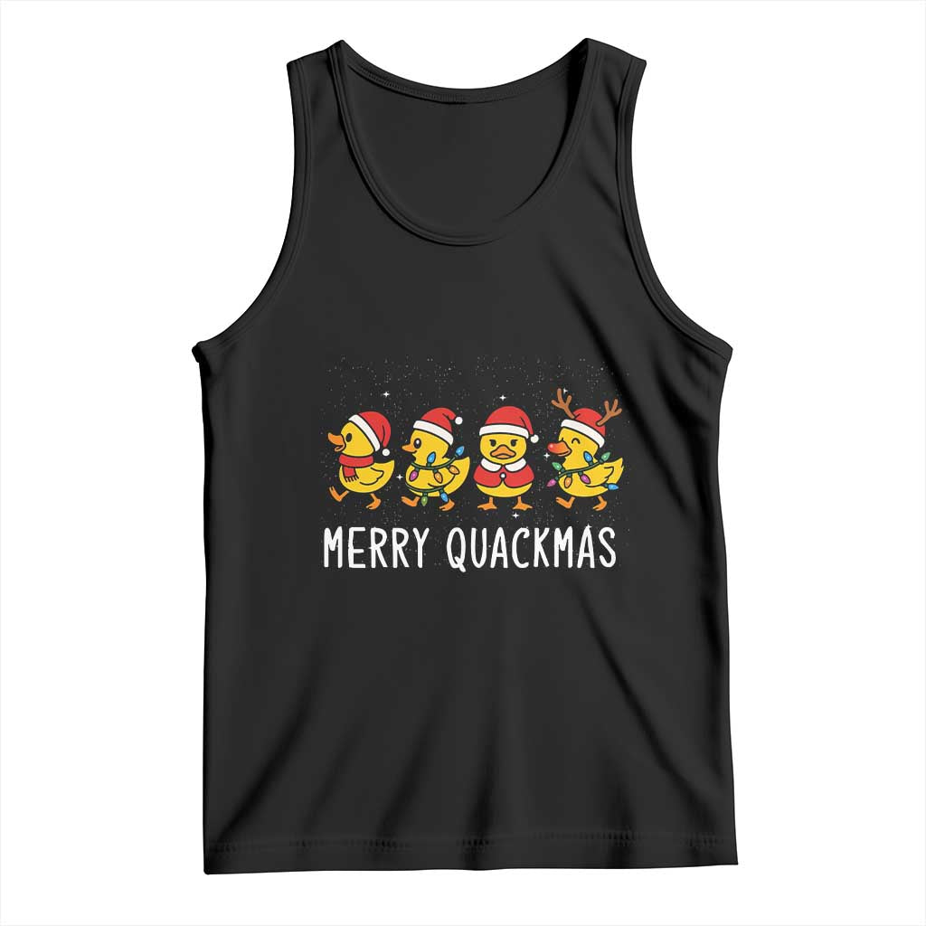 Funny Christmas Duck Tank Top Merry Quackmas Gift - Wonder Print Shop