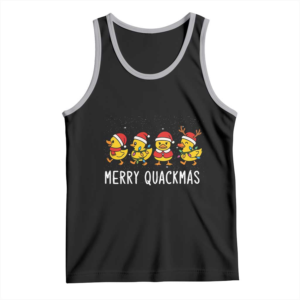 Funny Christmas Duck Tank Top Merry Quackmas Gift - Wonder Print Shop