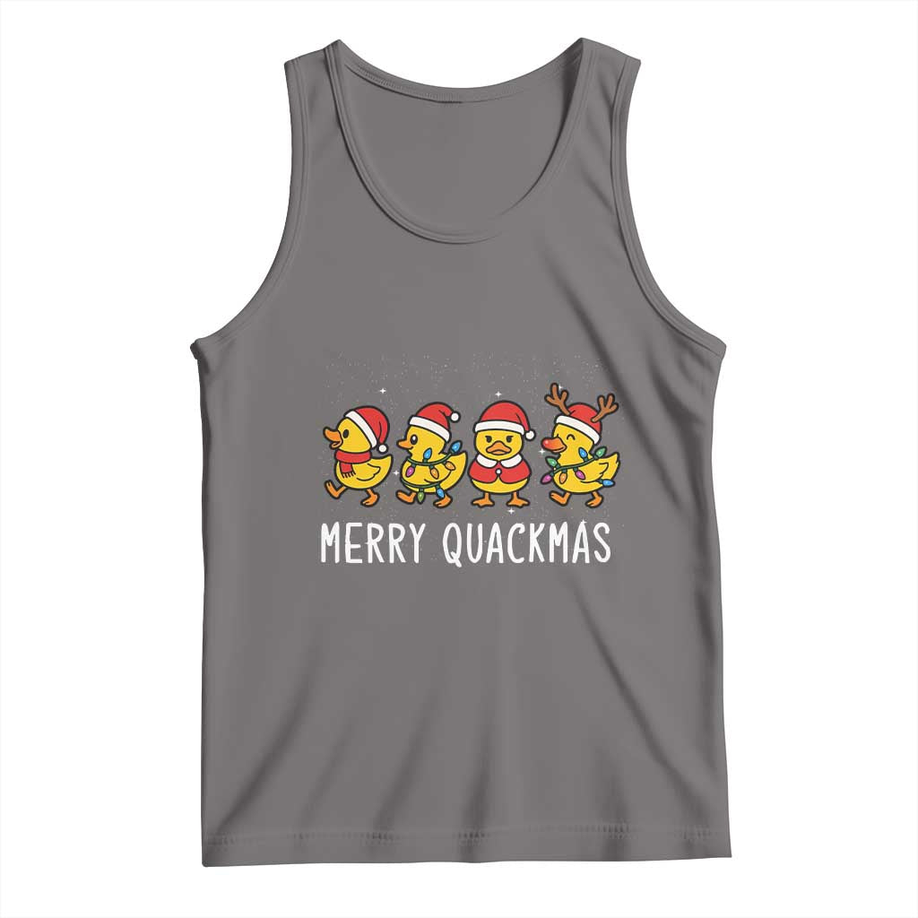Funny Christmas Duck Tank Top Merry Quackmas Gift - Wonder Print Shop