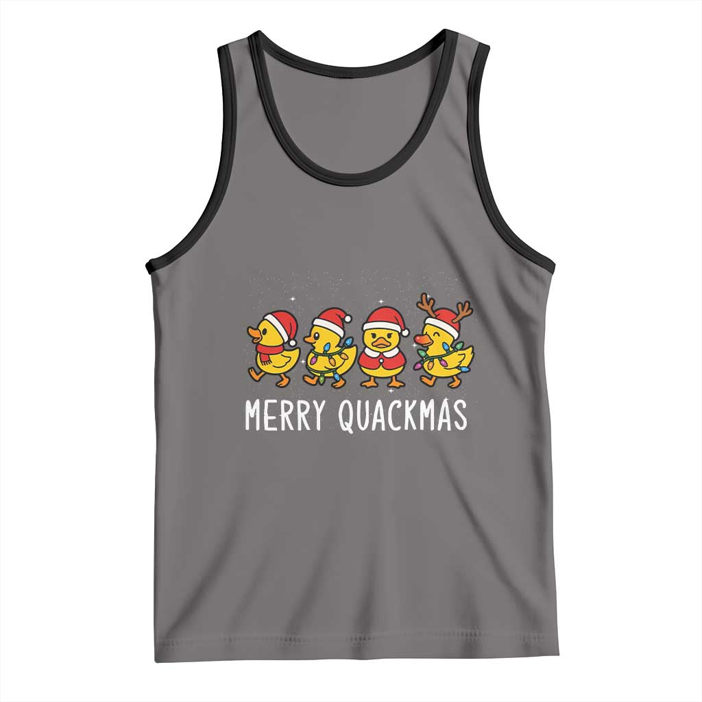 Funny Christmas Duck Tank Top Merry Quackmas Gift - Wonder Print Shop