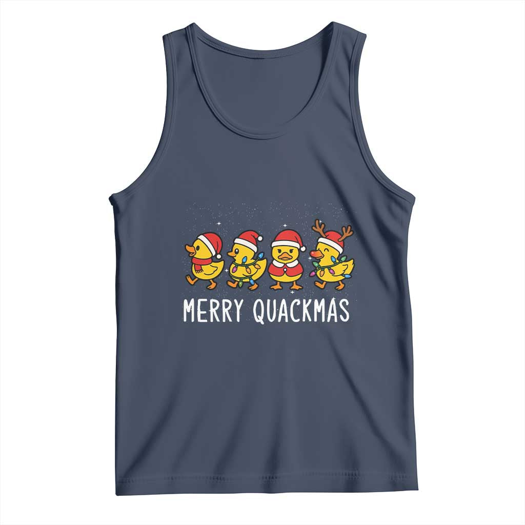 Funny Christmas Duck Tank Top Merry Quackmas Gift - Wonder Print Shop