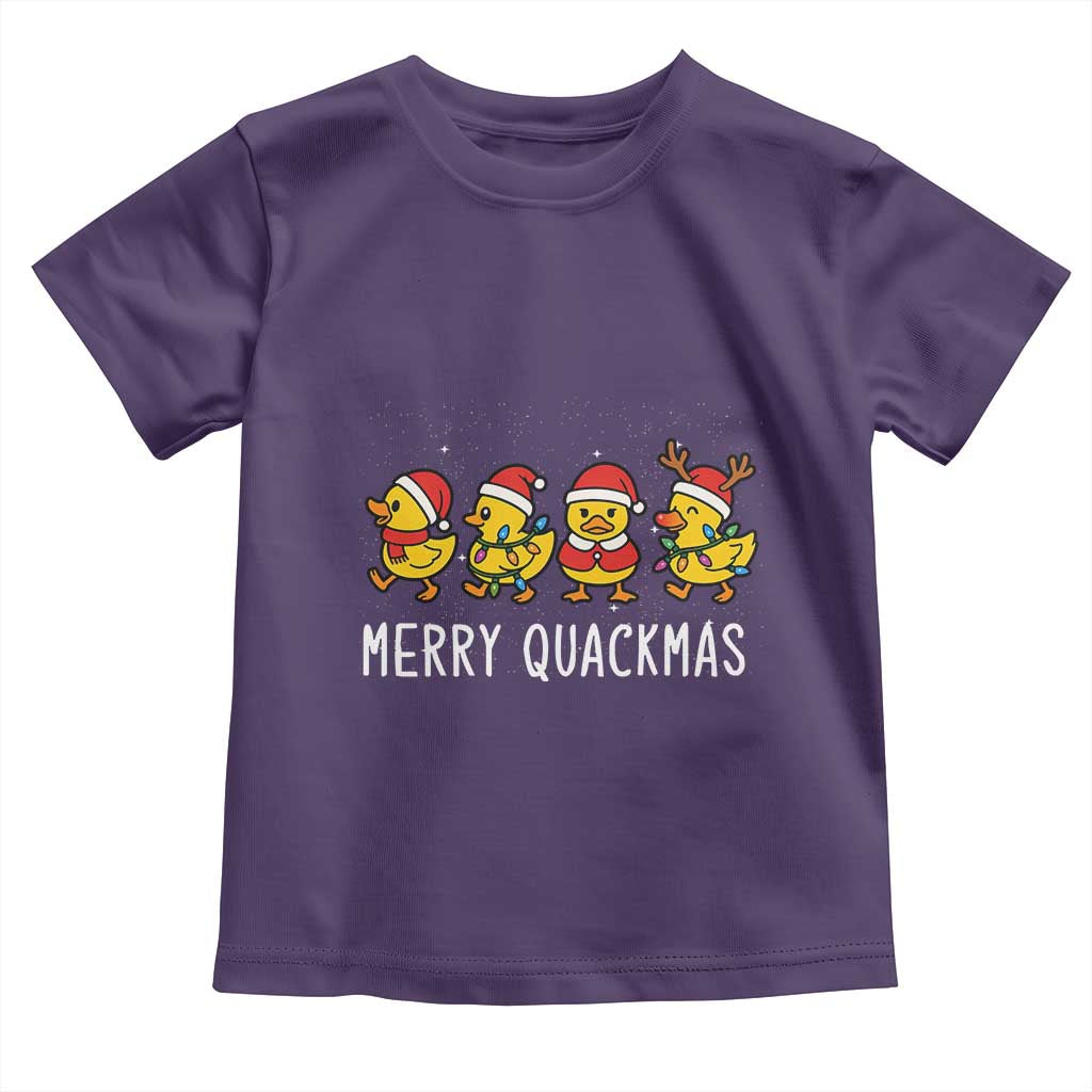 Funny Christmas Duck Toddler T Shirt Merry Quackmas Gift - Wonder Print Shop