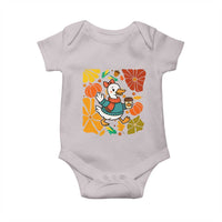Thanksgiving Duck Lover Gift Baby Onesie Cute Duck Drinking Coffee - Wonder Print Shop