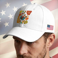 Thanksgiving Duck Lover Gift Baseball Cap Cute Duck Drinking Coffee