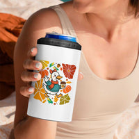 Thanksgiving Duck Lover Gift 4 in 1 Can Cooler Tumbler Cute Duck Drinking Coffee