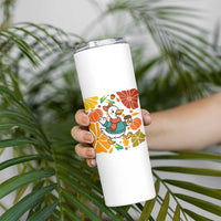 Thanksgiving Duck Lover Gift Skinny Tumbler Cute Duck Drinking Coffee